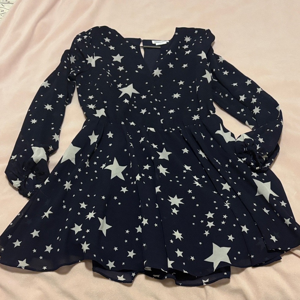 Lovers + Friends Navy Starry Mini Dress